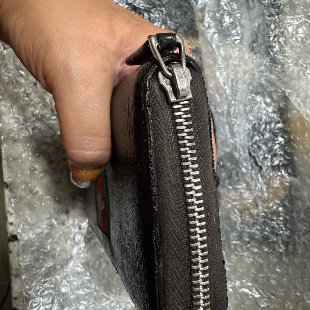 Gucci Black Green Wallet vintage - Picture 11 of 14